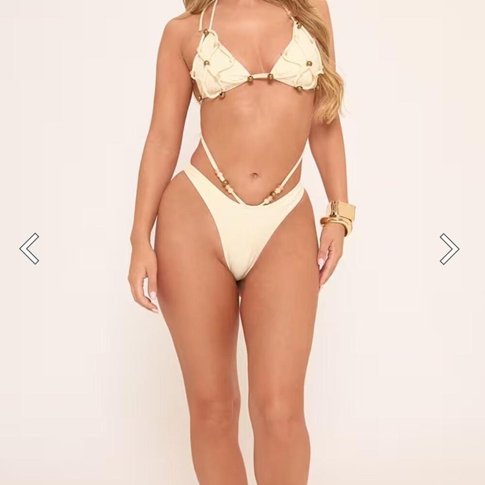Ego beaded triangle bikini set